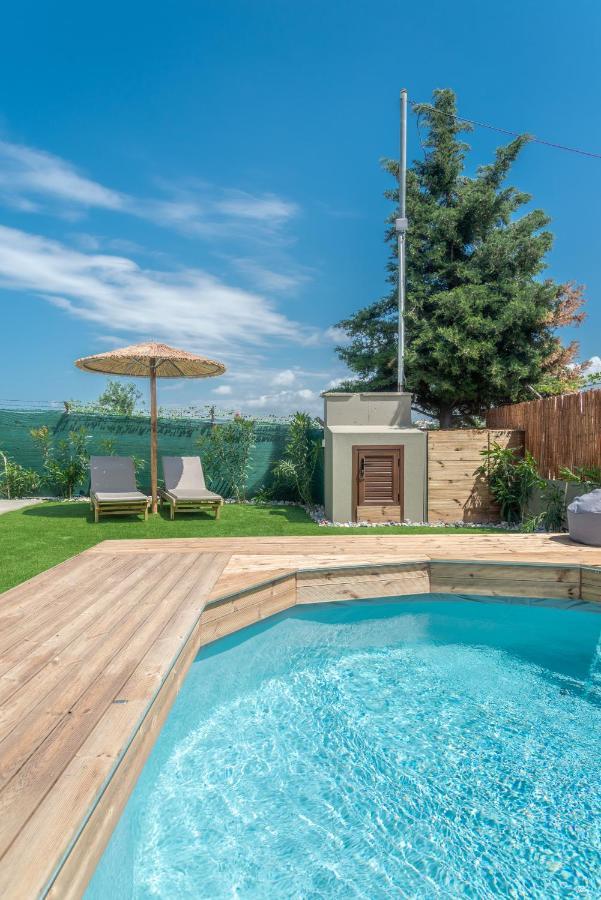Cozy House With Pool Near Beach Gazi Kültér fotó